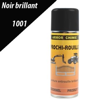 Laque aérosol noir brillant Armor - Armor chimie - 400 ml