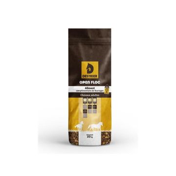 Aliment complémentaire de fourrage pour cheval Open-floc - Destrier - 20 kg 