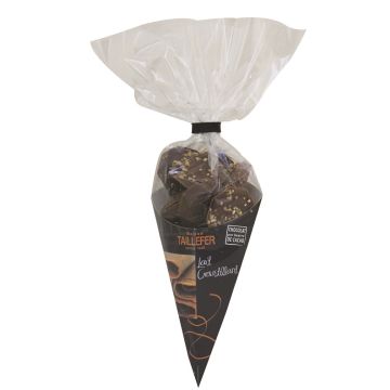 Cornet chocolat au lait croustillant - Maison Taillefer - fourrage praliné amande - 150 gr