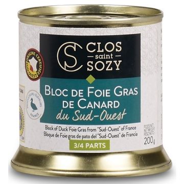 Bloc de foie gras de canard du Sud-Ouest - Clos Saint-Sozy - 200 gr