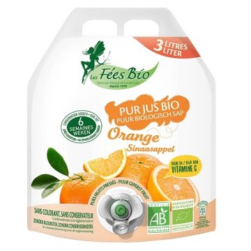 Pur jus d'orange bio en poche - Les fées bio - 3 L