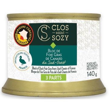 Bloc de foie gras du Sud-Ouest - Clos Saint-Sozy - 140 gr