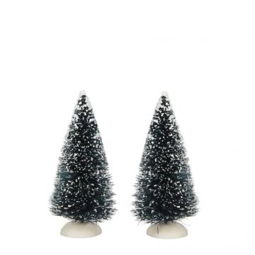 2 sapins enneigsé - 15 cm