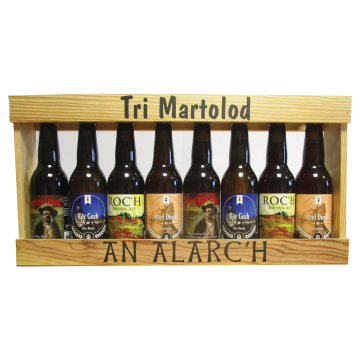 Demi mètre de bières - 8 bières - Coffret bois - Tri Martolod