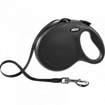 Laisse sangle à enrouleur Flexi New Classic - Noir - 8m - Taille L - Flexi