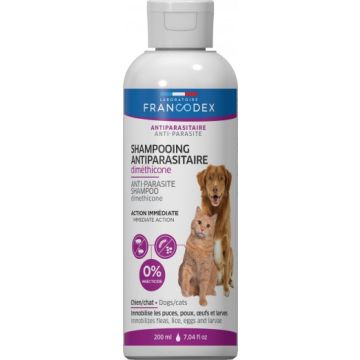 Shampoing antiparasitaire chien et chat - Francodex - 200 ml