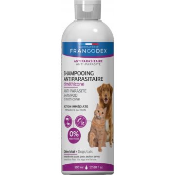 Shampoing antiparasitaire pour chien et chat - 500 ml - Francodex