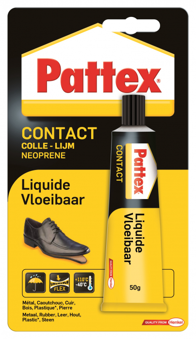Colle liquide - Pattex - Contact - Néoprène - 50 g Pattex