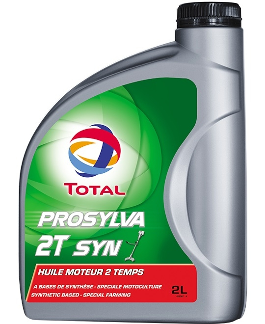 Huile de synthèse pour moteur 2 temps Prosylva 2T - Total - Bidon de 2 L  Total