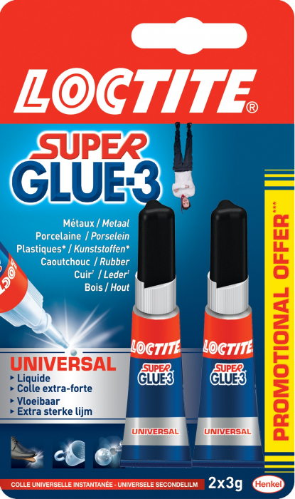 Colle - Loctite - Superglue 3 - Universal - 2 x 3 g Loctite