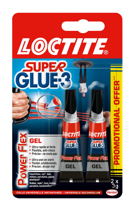 Colle - Loctite - Superglue 3 - Power Flex - x 2 - 3g Loctite