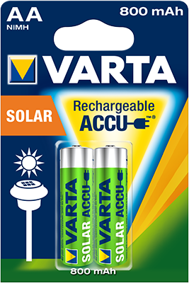 Pile solaire rechargeable - Varta - AA 800 MAH - x 2 Varta