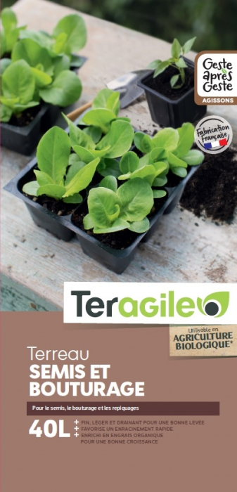 Terreau semis et bouturage - 40 L - Teragile Teragile