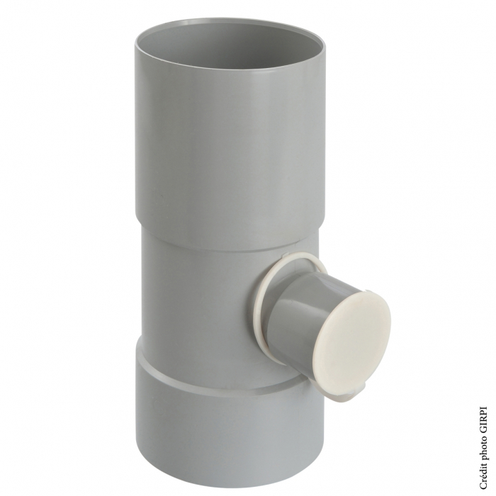 Collecteur d'eau de pluie - GIRPI - PVC - Ø 100 mm - Sortie Ø 50 mm - Gris  Girpi