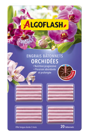 Bâtonnets engrais orchidées - Algoflash- Lot de 20 Algoflash