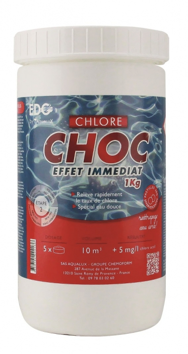 Chlore Choc Pastilles 20g  Traitement d'Eau de Piscine