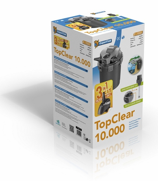 Top Clear kit 10000- filtre + UV + pompepour bassin - Superfish