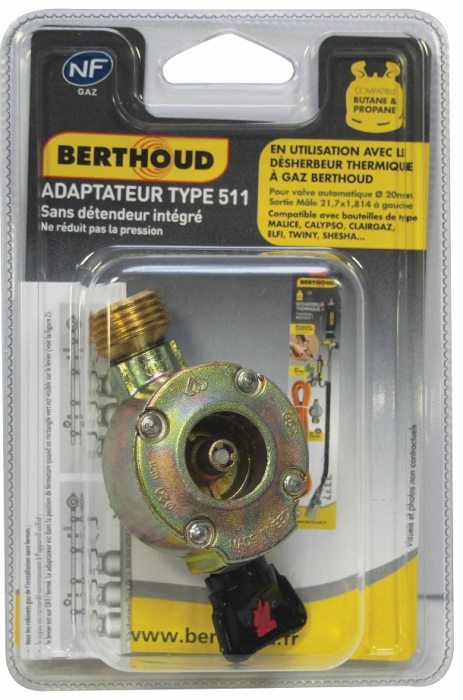 Adaptateur type 511 pour bouteilles de gaz - Berthoud Berthoud