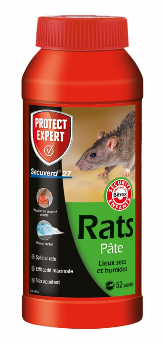 Pâte rats - Lieux secs et humides - 520g - Protect Expert Protect