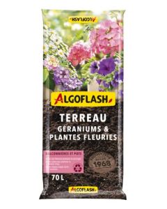 Terreau géraniums - Algoflash - 70 L.