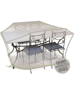 Housse protection - table rectang + chaises 4-6 pers - Morel - opaque