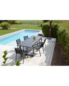 Table Hokkaido - Arcane - Gris anthracite - 200/260 x 96 cm