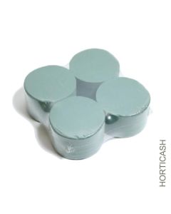 Rond de mousse florale mouillable - Horticash - vert - Ø 8 cm - x4