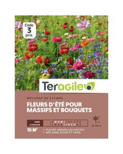 Mélange de fleurs d'été pour massifs etbouquets - Graines - Teragile