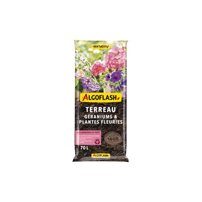 Terreau géraniums - Algoflash - 70 L.