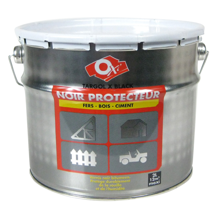 Vernis noir protecteur - Oxi - Targol X Black - Pot de 20 L