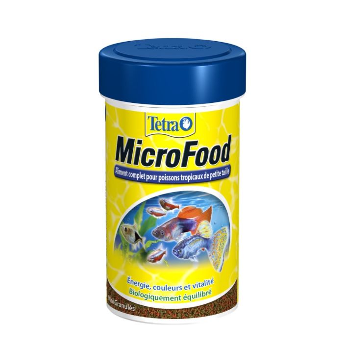 Aliment complet pour petits poissons tropicaux - MicroFood - Tetra - 100 ml