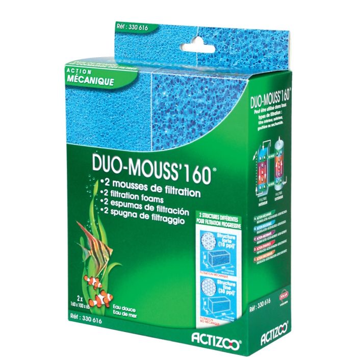 2 mousses de filtration - Duo Mouss'160 - Actizoo