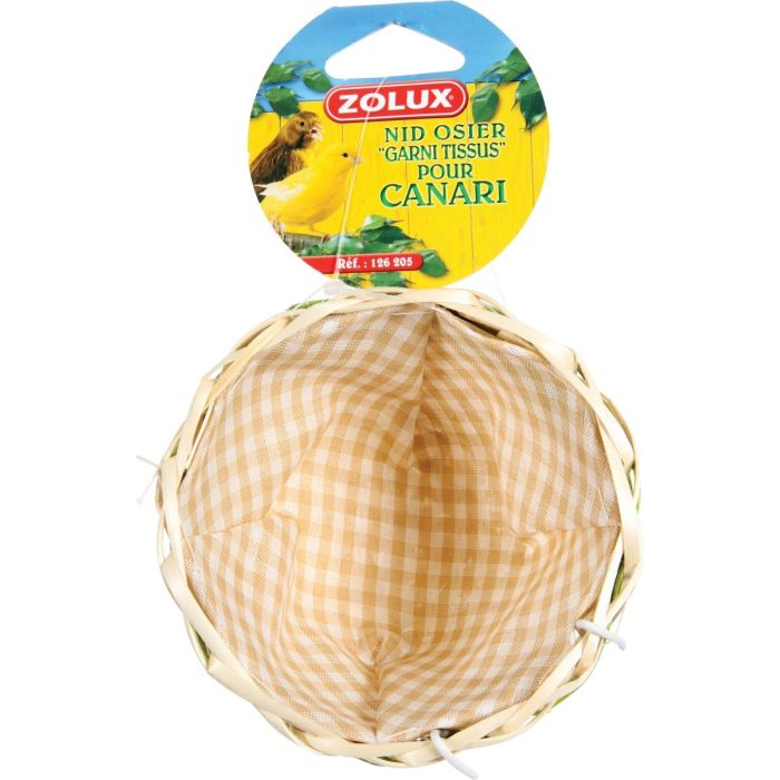 Nid en osier garni pour canari - Zolux - 110 x 110 x 70 mm