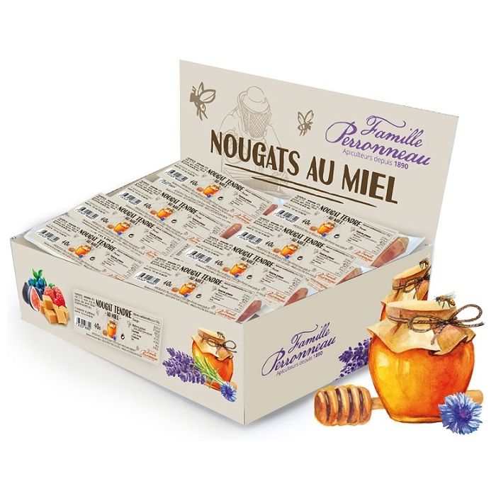 Nougat tendre au miel - Famille Perronneau - 40 gr
