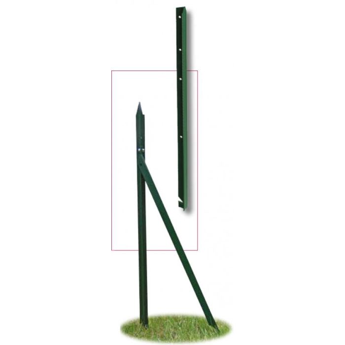Jambe de force L Classic verte Double protection pour grillage soudé FILIAC - H 1.20 m 