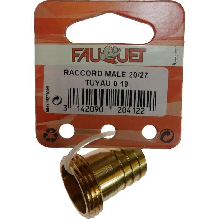 Raccord mâle 20/27 Ø 19 mm FQ204122 - FAUQUET 