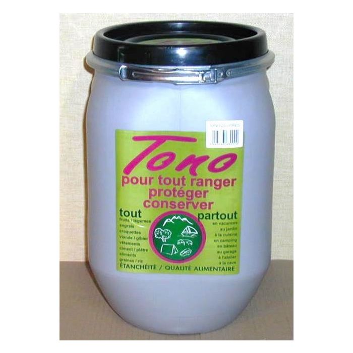 Fût alimentaire avec couvercle - En plastique - 25 L