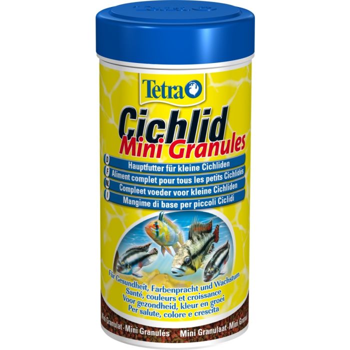 Aliment complet pour petits cichlidés - Cichlid Mini Granulés - Tetra - 250 ml