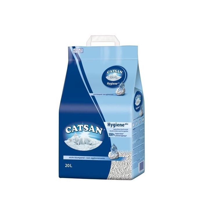 Litière Catsan hygiène plus - grains minéraux - 20 L