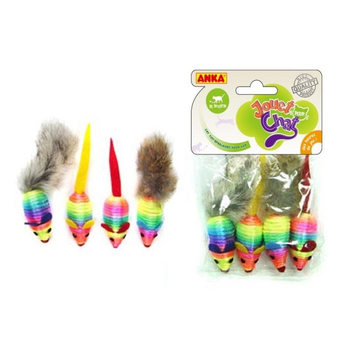 Lot de 4 souris "Arc en ciel" - Anka
