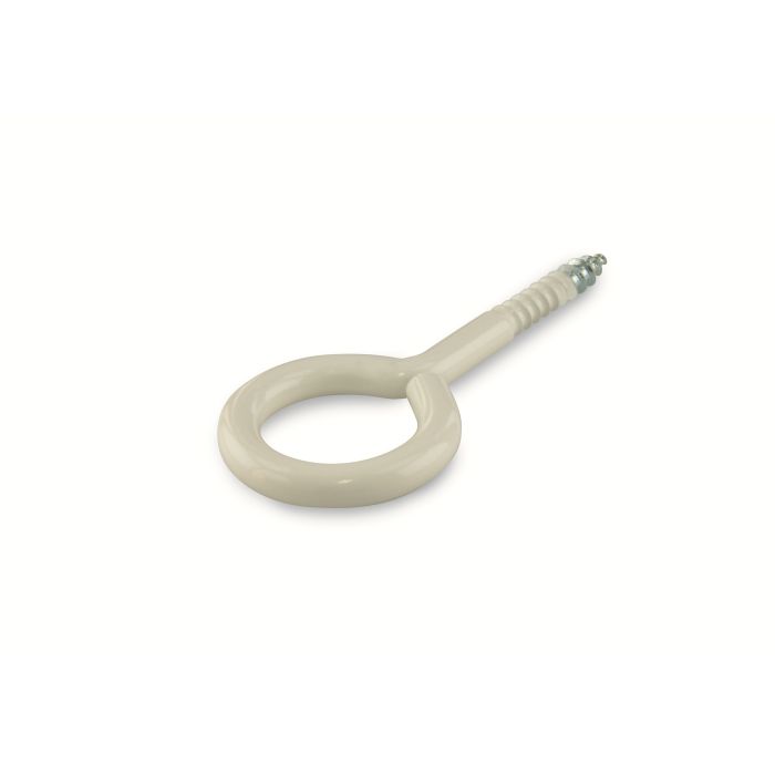 Piton filet bois - En acier plastifié -16 x 6 x 2.8 mm - Blanc - Blister de 20 pièces