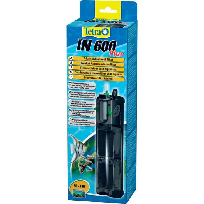 Tetra IN 600 Plus - Filtre intérieur pour aquarium 50 à 100 L