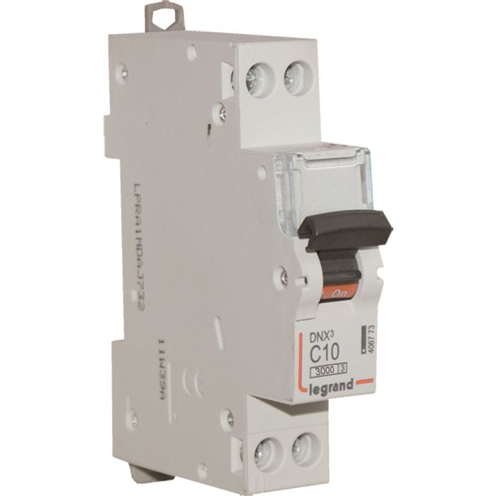 Disjoncteur Phase + Neutre - Le Grand - 10 A - bornes à vis - 1 module