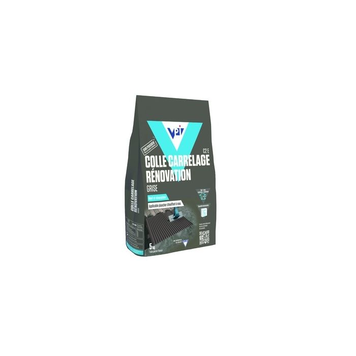 Colle carrelage rénovation grise - VPI - Sac de 5 Kg