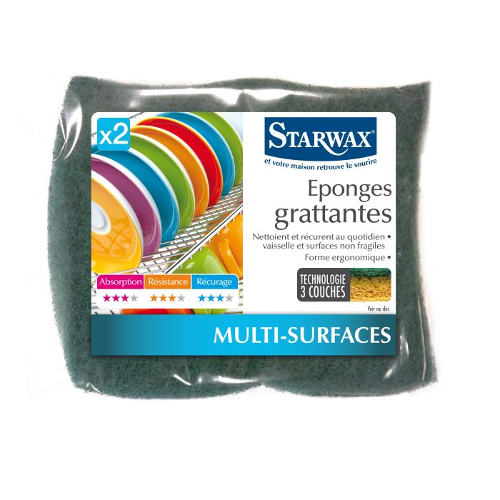 Eponge grattante - Starwax - Lot de 2