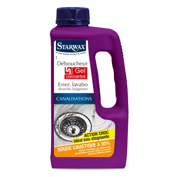 Déboucheur en gel concentré pour canalisations - Starwax - Bidon de 1 L