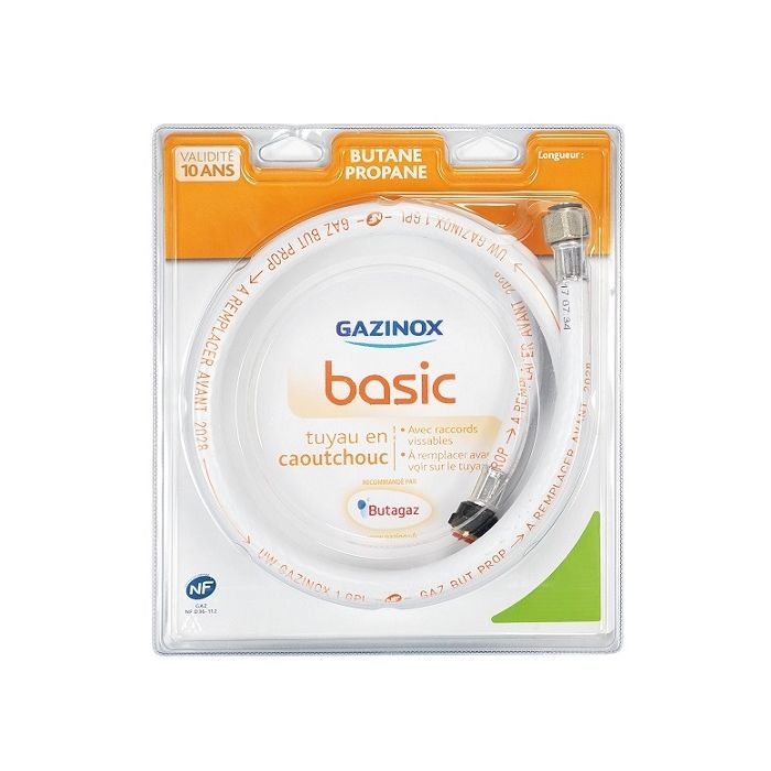 Tube caoutchouc Butane/Propane - Gazinox - 10 ans