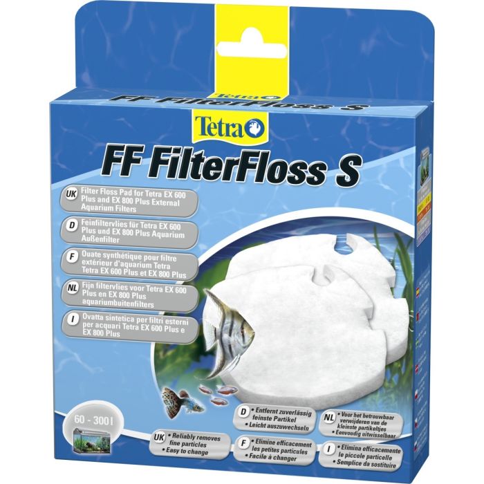 Tetra FF FilterFLoss S - Ouate pour filtre extérieur Tetra EX 600 Plus et EX 800 Plus
