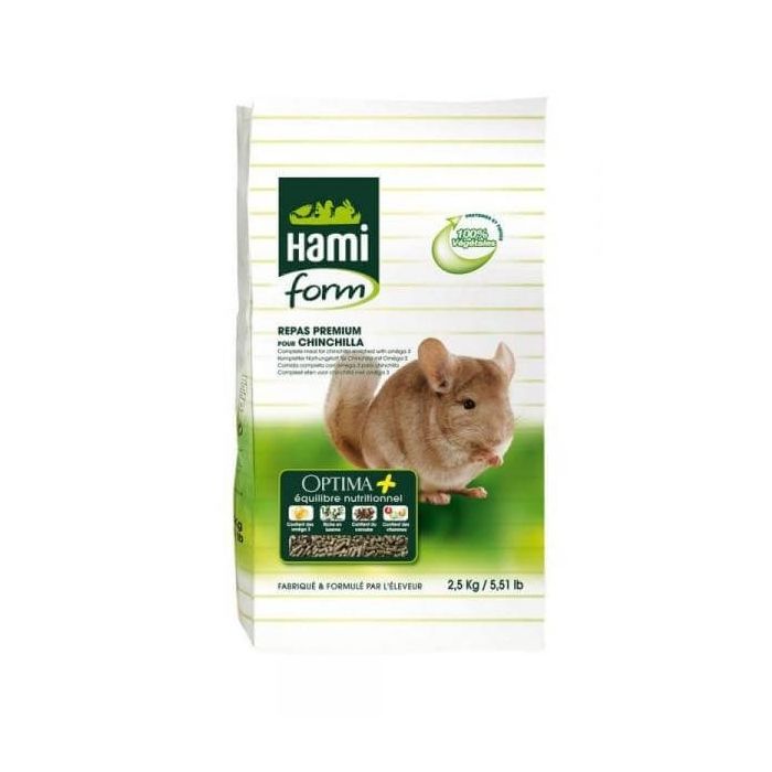 Repas complet pour chinchilla - Hamiform - Optima + - 2.5 kg