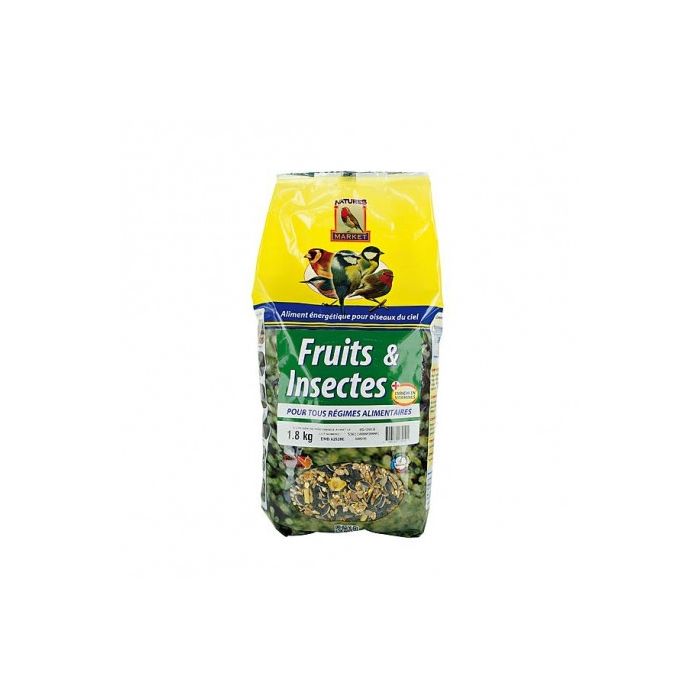 Mélange fruits et insectes pour oiseaux - Natures Market - sac 1